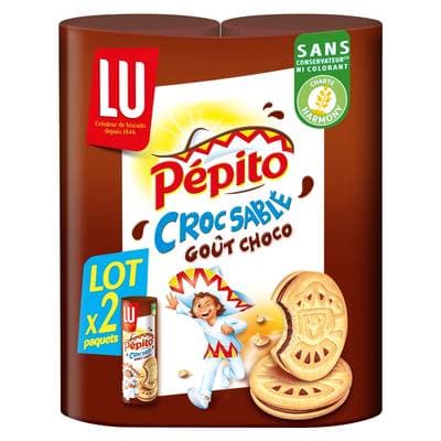 Pépito Croc sablé goût choco, 2x294g
