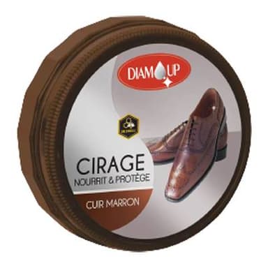 Flam'Up Cirage en boite cuir marron, 50ml