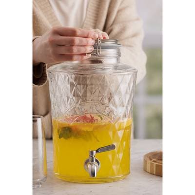 Kilner Bonbonne en verre avec robinet inox, 5L