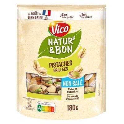 Natur & Bon Pistache Grillée non Salée, 180g