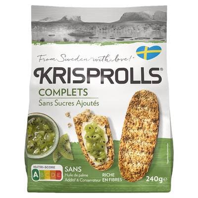 Krisprolls Petits Pains Suédois Complets sans sucres ajoutés, 240g