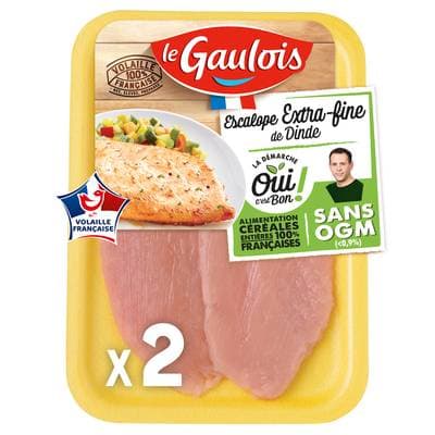 Le Gaulois Escalopes de Dinde Extra-Fines, 2x120g