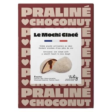 Le Mochi Glacé Mochi glacé praliné cœur chocolat, 210g
