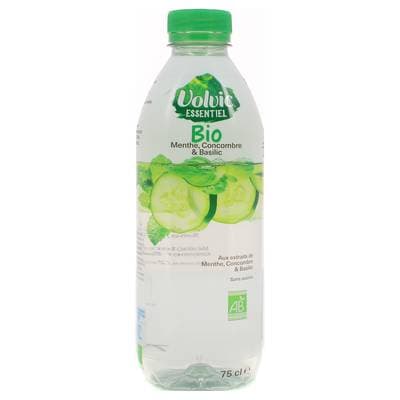 Volvic Eau aromatisée concombre menthe basilic bio, 75cl