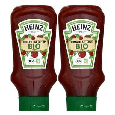 Heinz Tomato Ketchup Bio Flacon, Lot de 2x580g