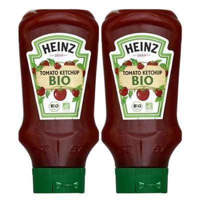 Heinz Tomato Ketchup Bio Flacon, Lot de 2x580g