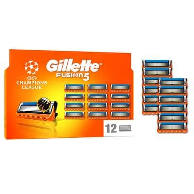 Gillette Lames de rasoir Pour Homme Fusion 5, 12 lames