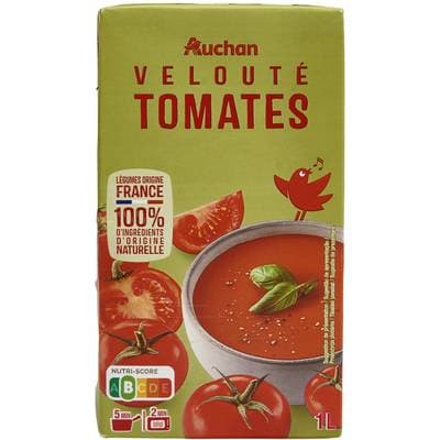 Auchan Soupe velouté de tomates, 1L