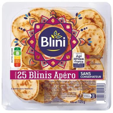 Blini Blinis Apéro, 25 blinis - 125g