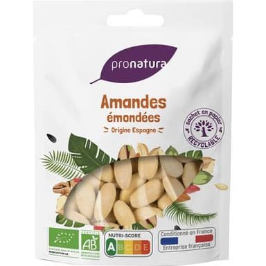 Pronatura Amandes Bio Emondées, 125g