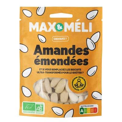 Max et Méli Amandes Bio Emondées, 125g