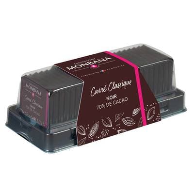 Chocolaterie Monbana Réglette 24 carrés chocolat Noir, 95g