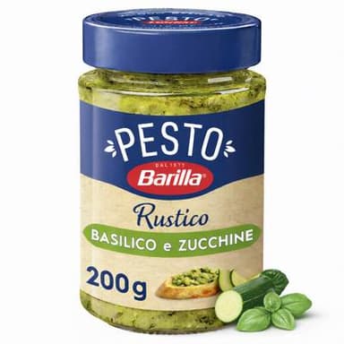 Barilla Sauce Pesto Rustico Basilic et Courgettes, 200g