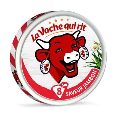 La vache qui rit Fromage fondu saveur jambon, 8 fromages - 133g