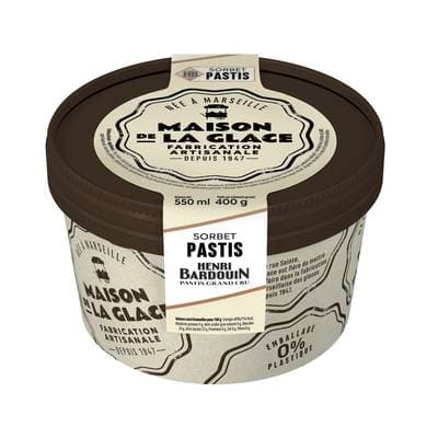 Maison de la Glace Sorbet Pastis Henri Bardouin, 400g