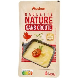 Auchan Fromage à raclette sans croûte, 400g