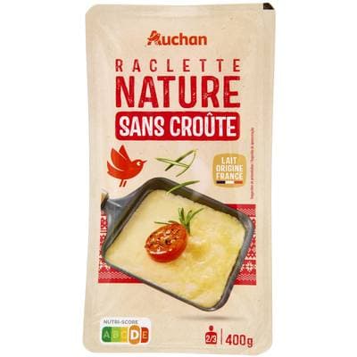 Auchan Fromage à raclette sans croûte, 400g