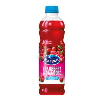 Ocean Spray Boisson cranberry framboise sans sucres ajoutés, 1L