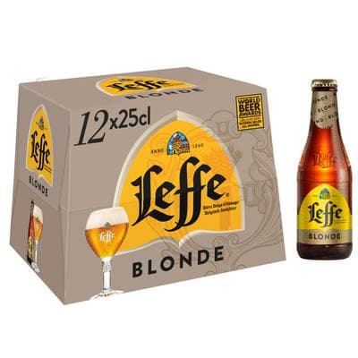 Leffe Bière Blonde 6,6°, 12x25cl