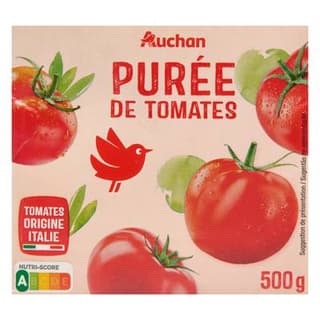 Auchan Purée de tomates en brique, 500g