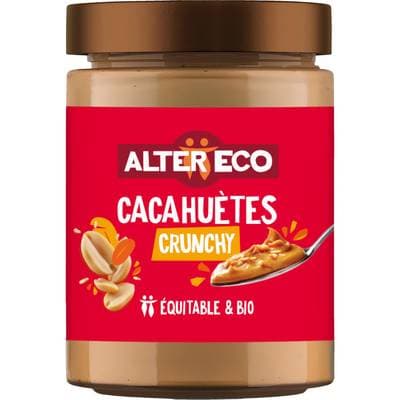 Alter Eco - Commerce Equitable Beurre de Cacahuètes Crunchy Bio, 310g