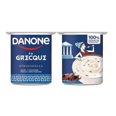 Danone Yaourt à la grecque straciatella, 4x110g