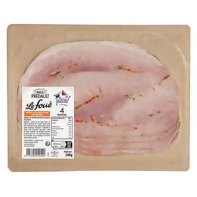 Paul Prédault Jambon Cuit Supérieur Braisé, 4 tranches - 240g