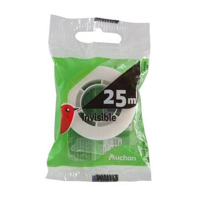 Auchan Ruban adhésif invisible, 1 rouleau 25m