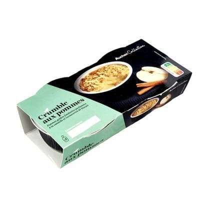 Auchan Crumble aux pommes, 2x90g