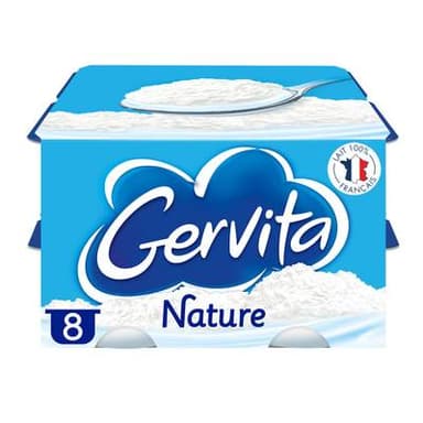 Gervita Fromage blanc mousse nature, 8x100g