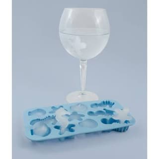 Dotz Moule à glaçons en silicone platine faune marine, 21x11x2cm
