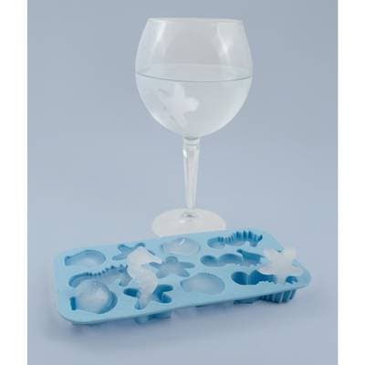 Dotz Moule à glaçons en silicone platine faune marine, 21x11x2cm