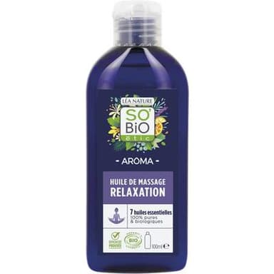 SO'BIO ETIC Huile de massage relaxation, 100ml