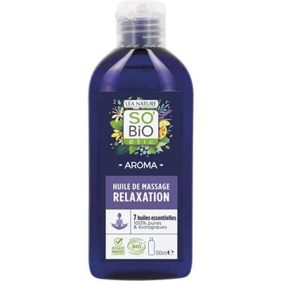 SO'BIO ETIC Huile de massage relaxation, 100ml