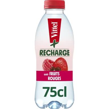 Vittel Plus Recharge magnésium goût fruits rouges, 75cl