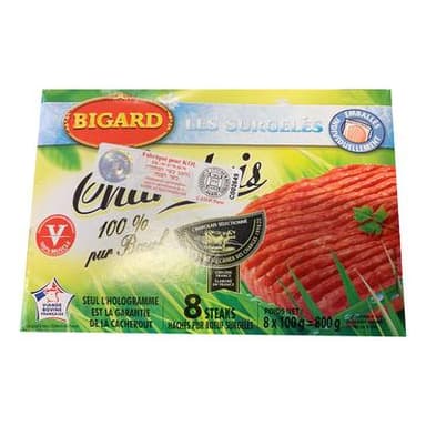 Bigard Steaks hachés, 8x100g
