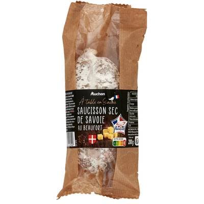 Auchan Terroir Saucisson Sec de Savoie au Beaufort, 200g