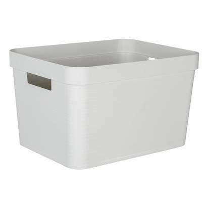 3086960254599 - Eda-David - Bac de rangement Stone blanc cérusé
