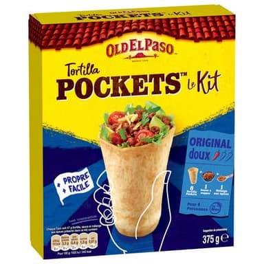 Old el Paso Kit Tortilla Pocket Original Doux, 375g