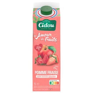Cidou Jus pomme fraise sans sucres ajoutés, 1L