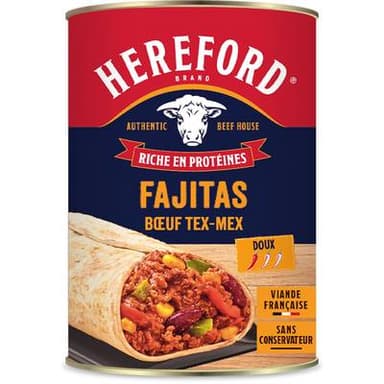 Hereford Garniture pour Fajitas - Boeuf Tex Mex, 400g