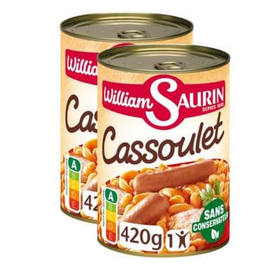 William Saurin Cassoulet mitonné, Lot de 2x420g