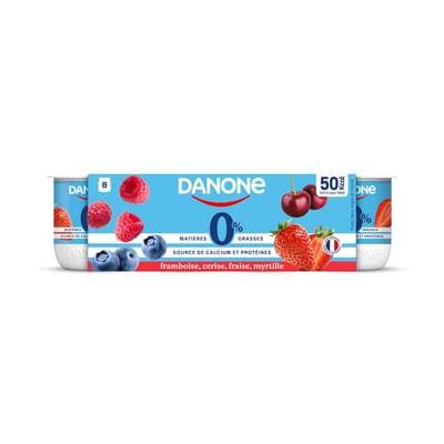 Danone Yaourt fruits rouges 0%mg, 8x125g