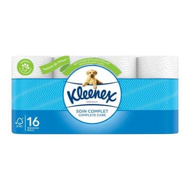 Kleenex Papier toilettes blanc 3D, 16 rouleaux