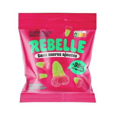 Rebelle Bonbon Cerises Acidulées, Sans sucres ajoutés, 50g