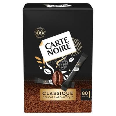Carte Noire Café soluble Classique, 80 sticks