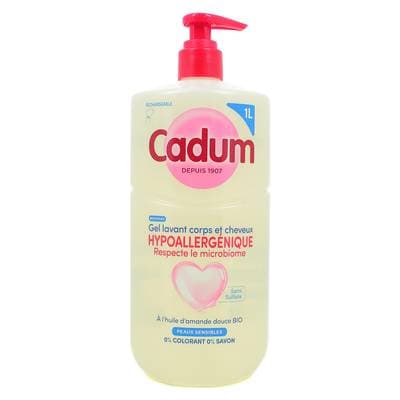 Cadum Gel lavant corps et cheveux hyppoallergénique, 1L