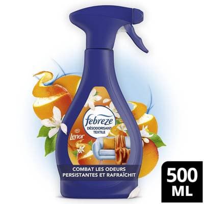 Febreze Désodorisant Textile Lenor Agrumes Et Verveine Blanche, 500ml