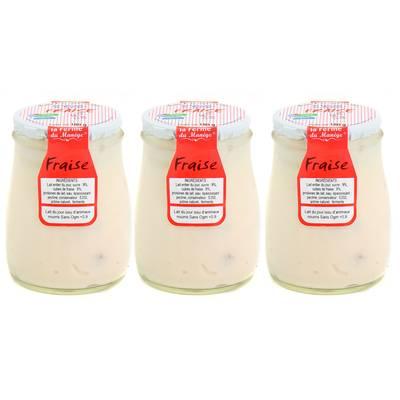 La Ferme du manège - Yaourt Fraise au lait entier