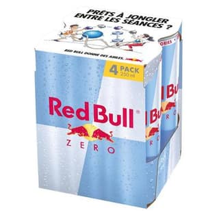 Red Bull Boisson énergisante sans sucre, 4x250ml